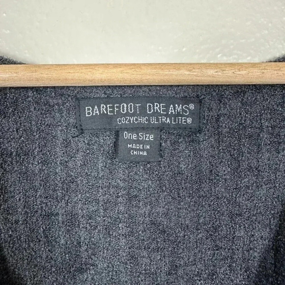 Barefoot Dreams CozyChic Ultra Lite® Caftan Knit Dress Carbon Gray One Size - Picture 2 of 8